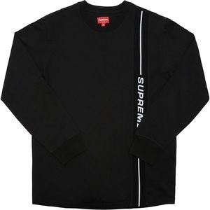 Supreme Vertical Logo Stripe Small Top Black
